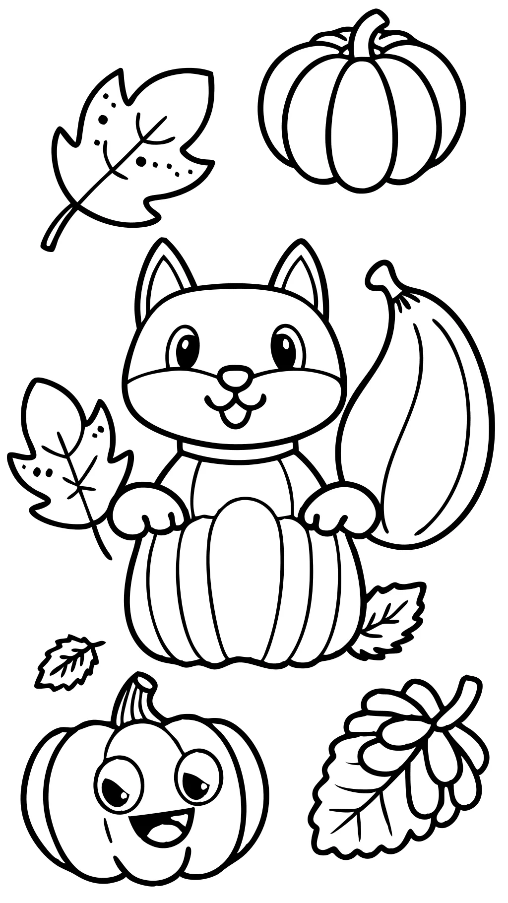 fall coloring pages kids